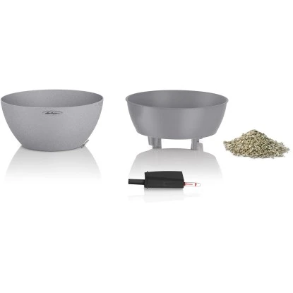 Lechuza Pflanzgefäß Cubeto Stone 30 Steingrau Ø 30 Cm 2 Lechuza Pflanzgefäß Cubeto Stone 30 Steingrau Ø 30 Cm – Bild 2