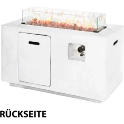 Amare Gas-Feuerstelle Für Den Außenbereich Weiß -Gartengeschäft 765591 4655 05