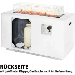 Amare Gas-Feuerstelle Für Den Außenbereich Weiß -Gartengeschäft 765591 4655 06