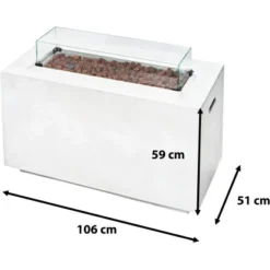 Amare Gas-Feuerstelle Für Den Außenbereich Weiß -Gartengeschäft 765591 4655 07