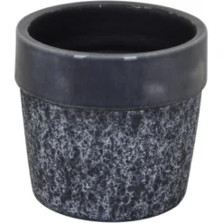 A.H.G. Keramik Übertopf Vulcano Shiny Konisch Graul 29 Cm X 28 Cm