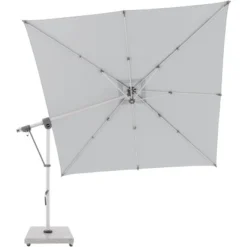 Doppler Ampelschirm Expert 300 Cm X 300 Cm Hellgrau Mit Kurbelmechanik -Gartengeschäft 821977 1948 05