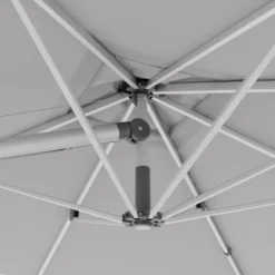 Doppler Ampelschirm Expert 300 Cm X 300 Cm Hellgrau Mit Kurbelmechanik -Gartengeschäft 821977 1948 07