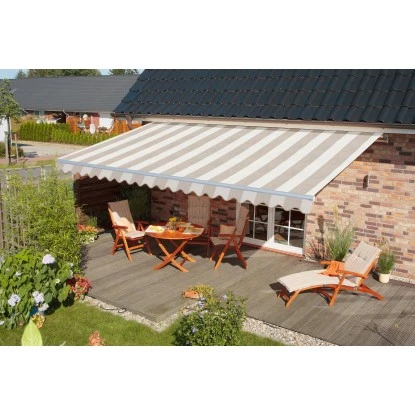 Spettmann Halbkassettenmarkise Sky Klassik 350 X 300 Cm Beige-Sand Streifen Weiß 2 Spettmann Halbkassettenmarkise Sky Klassik 350 X 300 Cm Beige-Sand Streifen Weiß – Bild 2