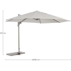 Bizzotto Ampelschirm Orland 3,5 M -Gartengeschäft 867242 11003200 11