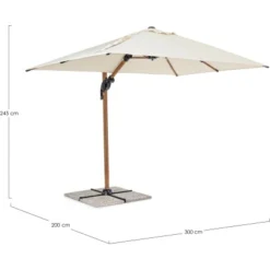 Bizzotto Ampelschirm Orion 2 M X 3 M -Gartengeschäft 867272 11003200 11