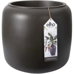 Elho Übertopf Pure Beads Small Ø 39,2 Cm Walnussbraun