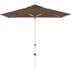 Doppler Marktschirm 140 Cm X 220 Cm Greige Mit Kurbelmechanik