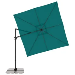 Derby Kurbel-Pendelschirm DX Ca. 276 Cm X 276 Cm Petrol -Gartengeschäft 9003034319941 1948 S 03