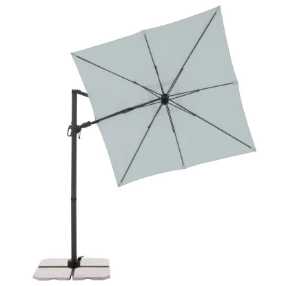 Derby Kurbel-Pendelschirm DX Ca. 210 Cm X 210 Cm Hellgrau 4 Derby Kurbel-Pendelschirm DX Ca. 210 Cm X 210 Cm Hellgrau – Bild 4