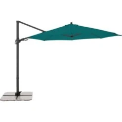 Derby Kurbel-Pendelschirm DX Ca. 332 Cm X 332 Cm Petrol