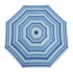 Derby Marktschirm Ø 165 Cm Blau-Mix Mit Handöffner -Gartengeschäft 9003034321210 1948 S 03