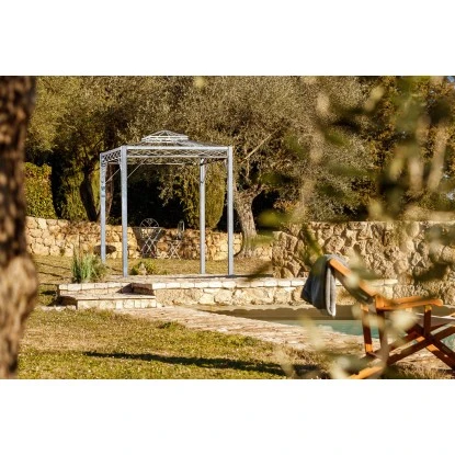 Eleo Pavillon Bolzano 269 Cm X 208 Cm X 208 Cm Pulverbeschichtet Weiß 2 Eleo Pavillon Bolzano 269 Cm X 208 Cm X 208 Cm Pulverbeschichtet Weiß – Bild 2