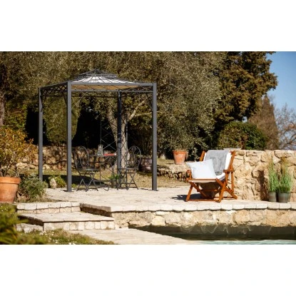 Eleo Pavillon Bolzano 269 Cm X 208 Cm X 208 Cm Pulverbeschichtet Schwarz 2 Eleo Pavillon Bolzano 269 Cm X 208 Cm X 208 Cm Pulverbeschichtet Schwarz – Bild 2