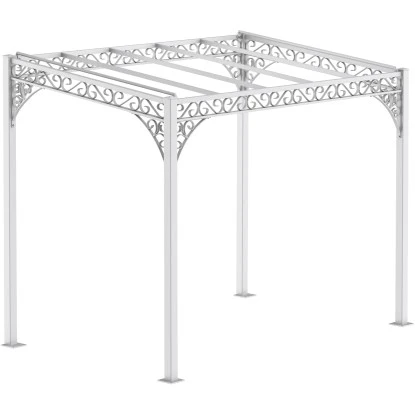 Eleo Pergola Elba Pulverbeschichtet Weiß 1 Eleo Pergola Elba Pulverbeschichtet Weiß