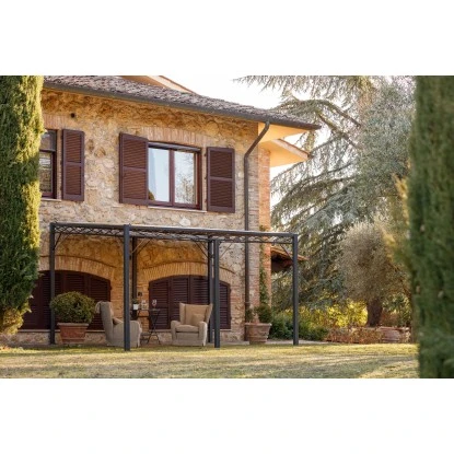 Eleo Pergola Sicilia 252,2 Cm X 408 Cm X 304 Cm Pulverbeschichtet Schwarz 2 Eleo Pergola Sicilia 252,2 Cm X 408 Cm X 304 Cm Pulverbeschichtet Schwarz – Bild 2