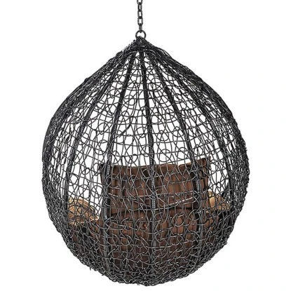 Home Deluxe Hängesessel-Korb Cielo Aus Polyrattan Grau 7 Home Deluxe Hängesessel-Korb Cielo Aus Polyrattan Grau – Bild 7