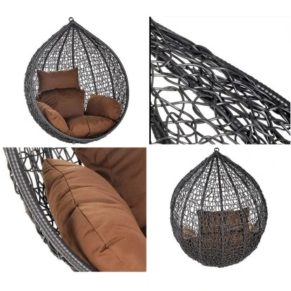 Home Deluxe Hängesessel-Korb Cielo Aus Polyrattan Grau 9 Home Deluxe Hängesessel-Korb Cielo Aus Polyrattan Grau – Bild 9