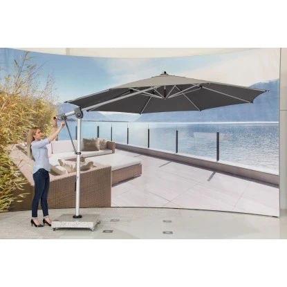 Doppler Marktschirm Expert Ø 350 Cm Hellgrau Mit Kurbelmechanik 8 Doppler Marktschirm Expert Ø 350 Cm Hellgrau Mit Kurbelmechanik – Bild 8