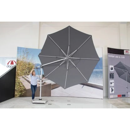 Doppler Marktschirm Expert Ø 350 Cm Hellgrau Mit Kurbelmechanik 9 Doppler Marktschirm Expert Ø 350 Cm Hellgrau Mit Kurbelmechanik – Bild 9