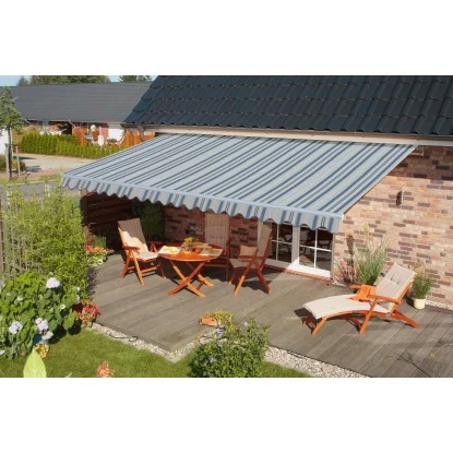 Spettmann Gelenkarmmarkise Star Klassik B 400 Cm X T 250 Cm Blau-Grau Gestreift 2 Spettmann Gelenkarmmarkise Star Klassik B 400 Cm X T 250 Cm Blau-Grau Gestreift – Bild 2