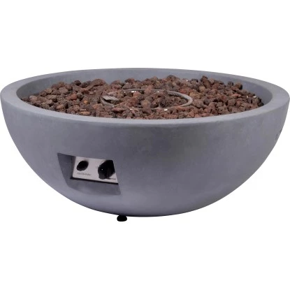 Dobar Outdoor-Feuerschale Mit Gasflamme Lunar Ø 90 Cm Grau 2 Dobar Outdoor-Feuerschale Mit Gasflamme Lunar Ø 90 Cm Grau – Bild 2