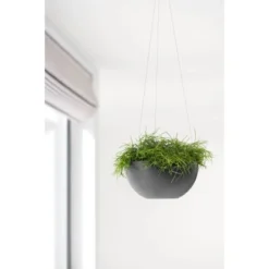 Ecopots Pflanztopf Brussels Hängend Dunkelgrau 26,5 Cm X 13 Cm -Gartengeschäft ngingBrussels27DarkGrey 90
