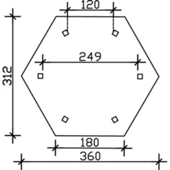Skan Holz Pavillon Nancy 1 Leimholz 360 Cm X 312 Cm Eiche Hell -Gartengeschäft pavillon bild3 3716000131