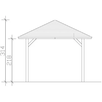 Skan Holz Holz-Pavillon Cannes 1 Eiche Hell Lasiert 294 Cm X 294 Cm 4 Skan Holz Holz-Pavillon Cannes 1 Eiche Hell Lasiert 294 Cm X 294 Cm – Bild 4