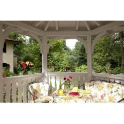 Skan Holz Pavillon Nancy 1 Leimholz 360 Cm X 312 Cm Eiche Hell -Gartengeschäft pavillon bild6 3716000131