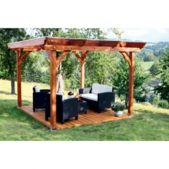 Skan Holz Holz-Pavillon Marseille Weiß Lasiert 274 Cm X 304 Cm -Gartengeschäft pavillon bild8 3712731126