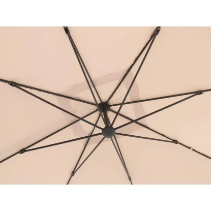 Ampelschirm Alvarado 300 Cm X 300 Cm Beige Mit Kurbel 6 Ampelschirm Alvarado 300 Cm X 300 Cm Beige Mit Kurbel – Bild 6