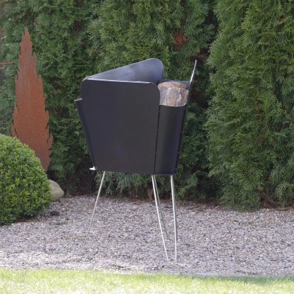 VASNER Merive M2 Feuerkorb Mittelhoch Abgerundet Schwarz 2 VASNER Merive M2 Feuerkorb Mittelhoch Abgerundet Schwarz – Bild 2